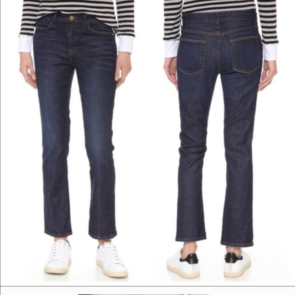 Frame Le High Straight Jeans in Franklin Wash